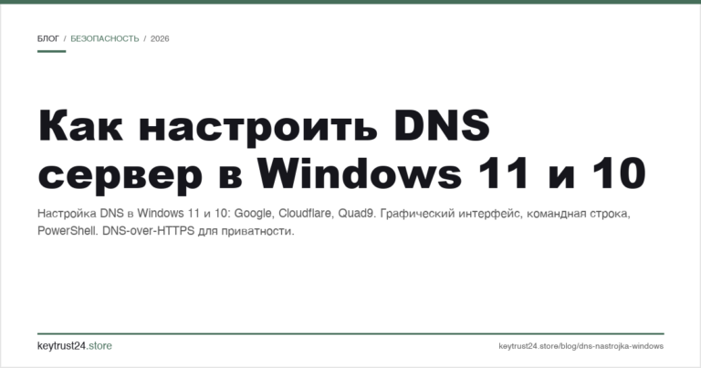 Как настроить DNS сервер в Windows 11 и 10
