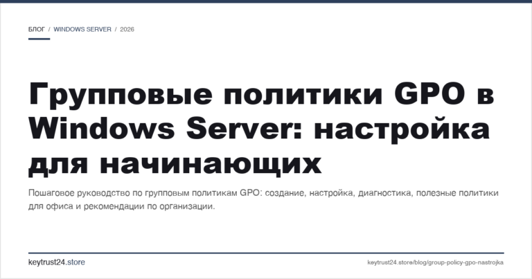 Групповые политики GPO в Windows Server: настройка для начинающих