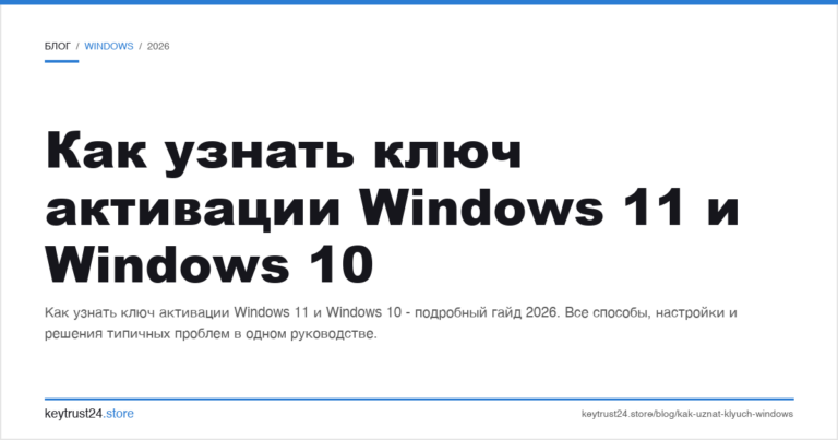 Как узнать ключ активации Windows 11 и Windows 10
