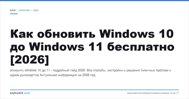 Как обновить Windows 10 до Windows 11 бесплатно [2026]