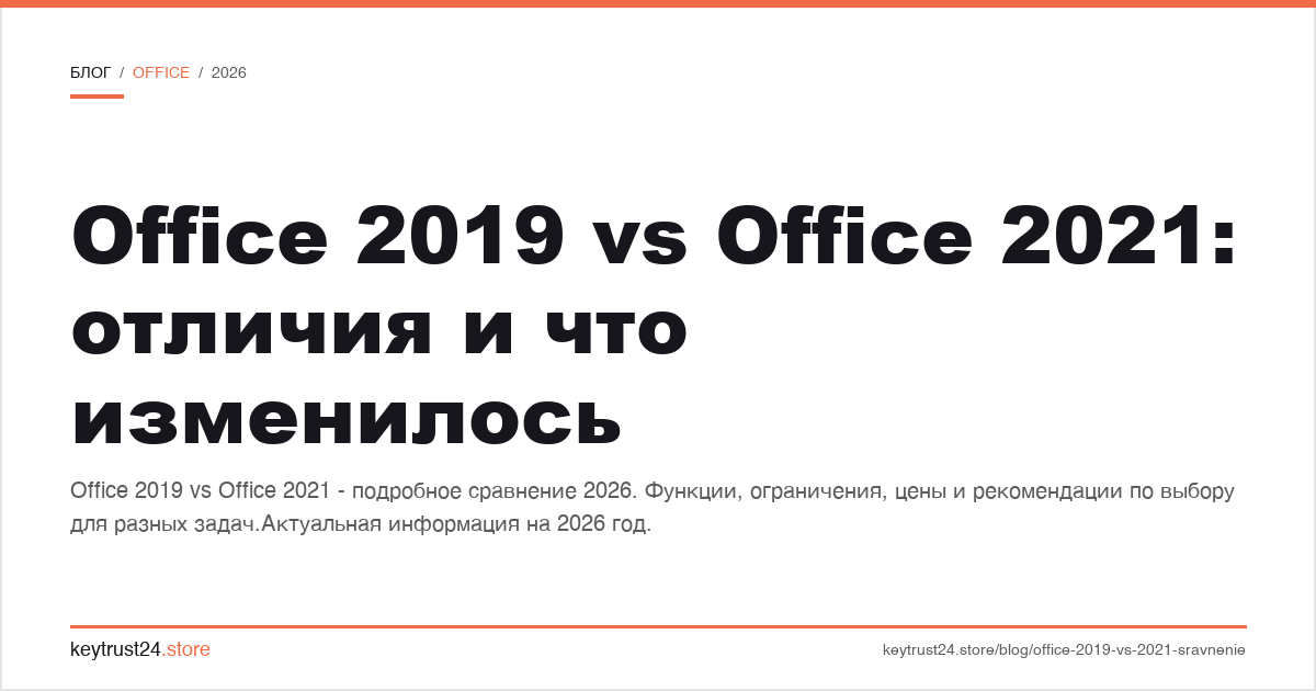 Office 2019 vs Office 2021 отличия что изменилось