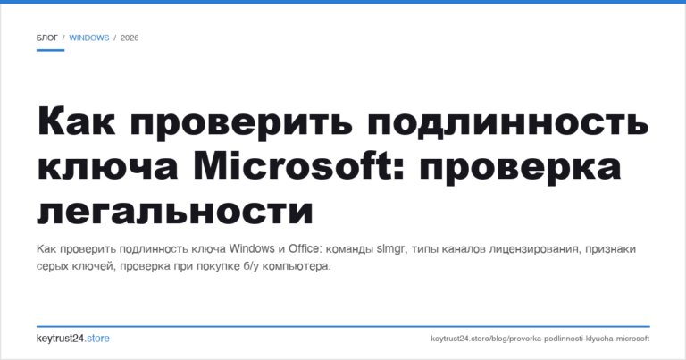 Как проверить подлинность ключа Microsoft: проверка легальности
