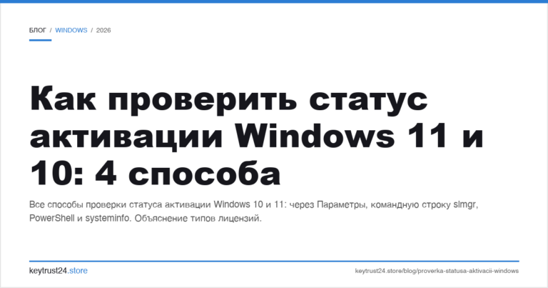 Как проверить статус активации Windows 11 и 10: 4 способа