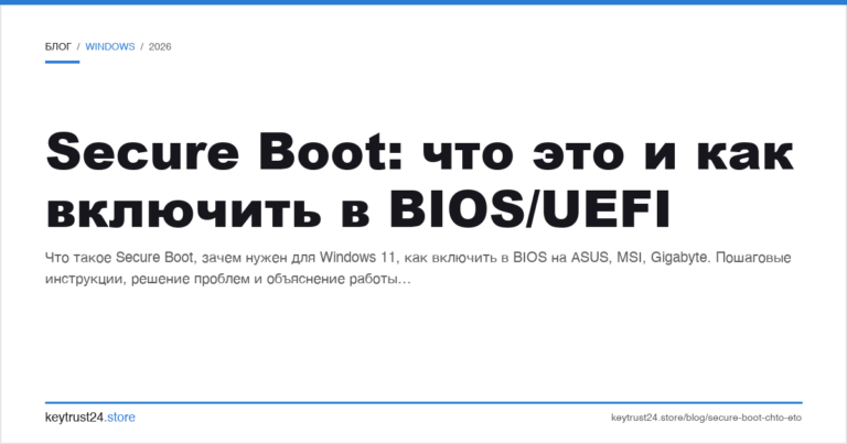 Secure Boot: что это и как включить в BIOS/UEFI