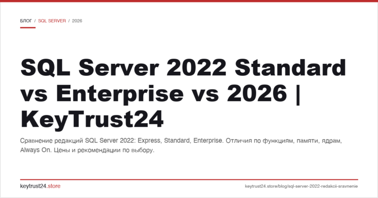 SQL Server 2022 Standard vs Enterprise vs 2026