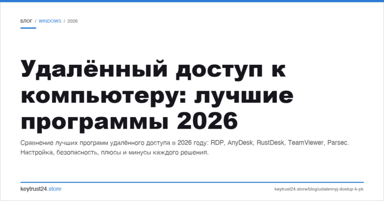 Удалённый доступ к компьютеру: лучшие программы 2026