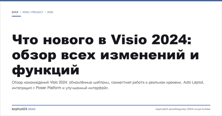 Что нового в Visio 2024: обзор всех изменений и функций
