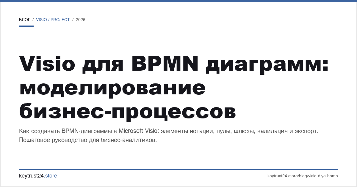 Visio для BPMN диаграмм моделирование бизнес-процессов