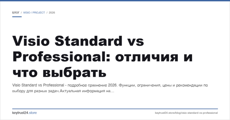 Visio Standard vs Professional: отличия и что выбрать