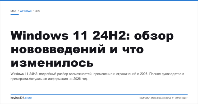 Windows 11 24H2: обзор нововведений и что изменилось