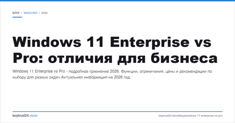 Windows 11 Enterprise vs Pro: отличия для бизнеса