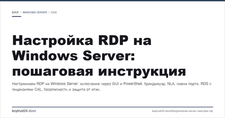 Настройка RDP на Windows Server: пошаговая инструкция