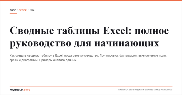 Сводные таблицы Excel: полное руководство для начинающих