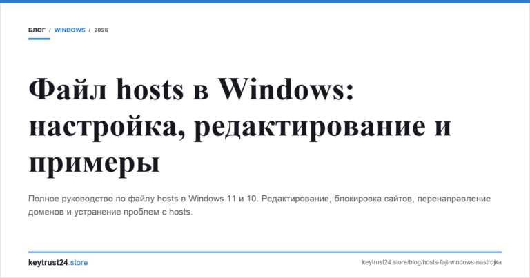 Файл hosts в Windows: настройка, редактирование и примеры