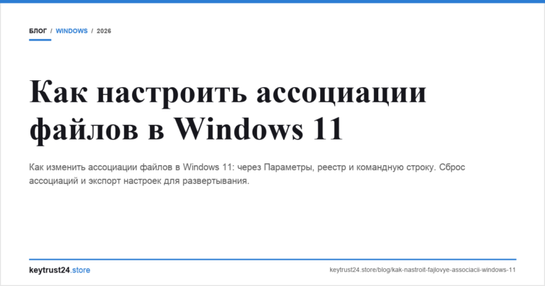 Как настроить ассоциации файлов в Windows 11