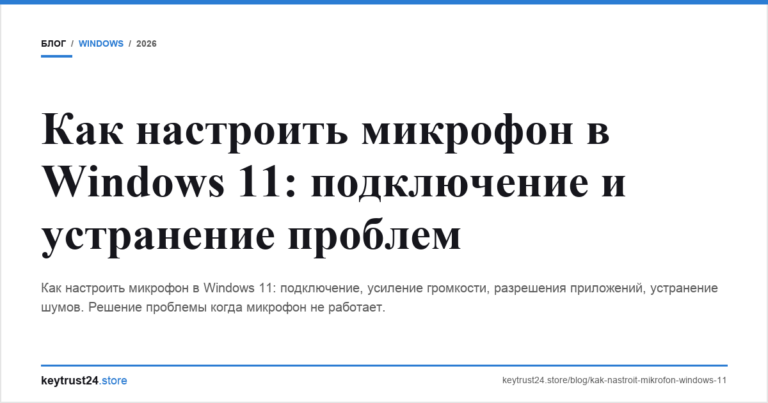 Как настроить микрофон в Windows 11: подключение и устранение проблем