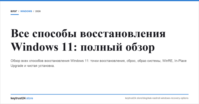 Все способы восстановления Windows 11: полный обзор
