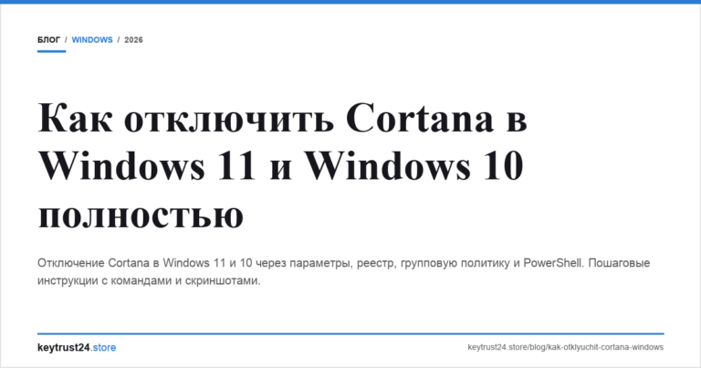 Как отключить Cortana в Windows 11 и Windows 10 полностью