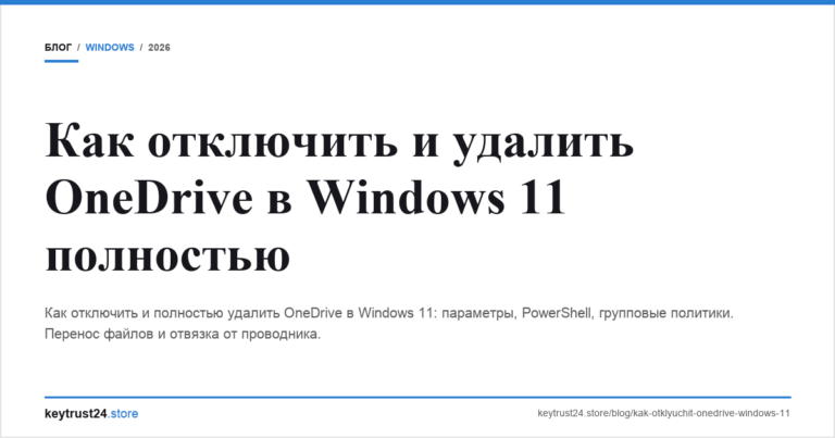 Как отключить и удалить OneDrive в Windows 11 полностью