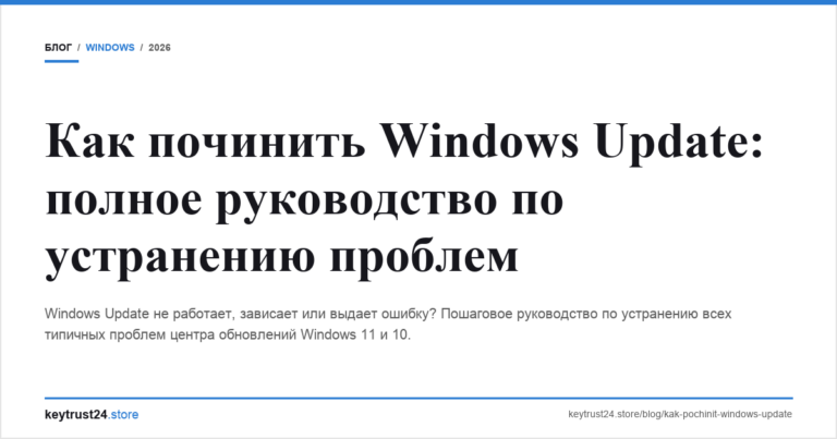 Как починить Windows Update: полное руководство по устранению проблем