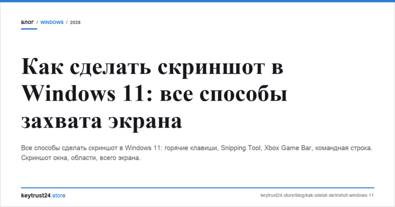 Как сделать скриншот в Windows 11: все способы захвата экрана