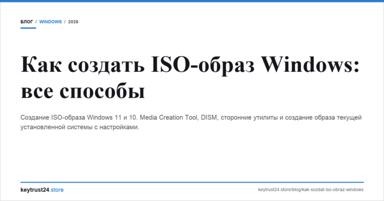 Как создать ISO-образ Windows: все способы