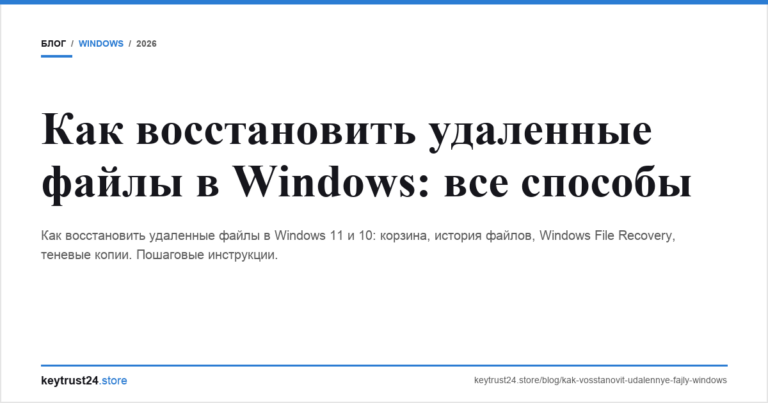 Как восстановить удаленные файлы в Windows: все способы