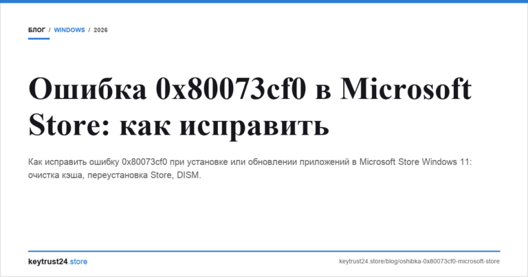 Ошибка 0x80073cf0 в Microsoft Store: как исправить