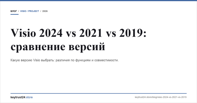 Visio 2024 vs 2021 vs 2019: сравнение версий