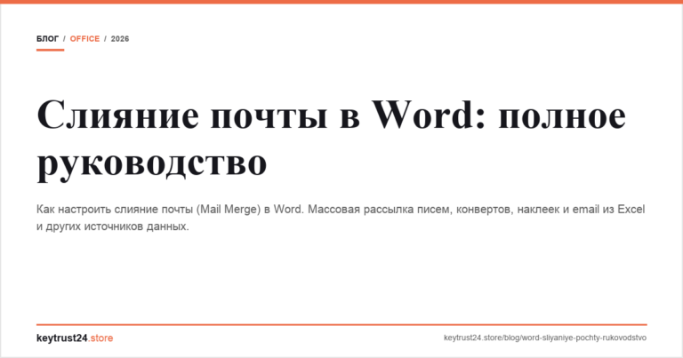 Слияние почты в Word: полное руководство